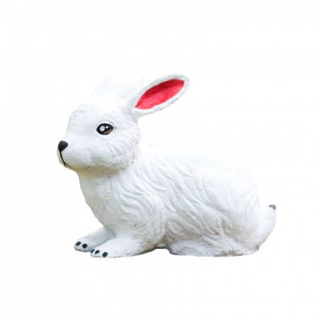 TOATE PRODUSELE - Iepure din beton, alb, decoratiune gradina, 25x28x12cm