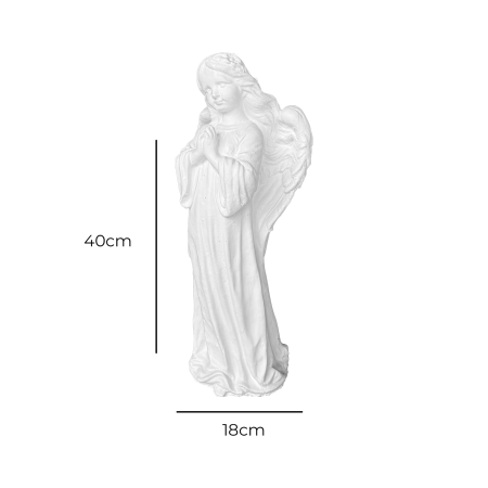 Ingeras fetita, din beton, 40x18cm [2]