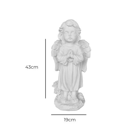Ingeras fetita in rugaciune, din beton 43x19cm [2]