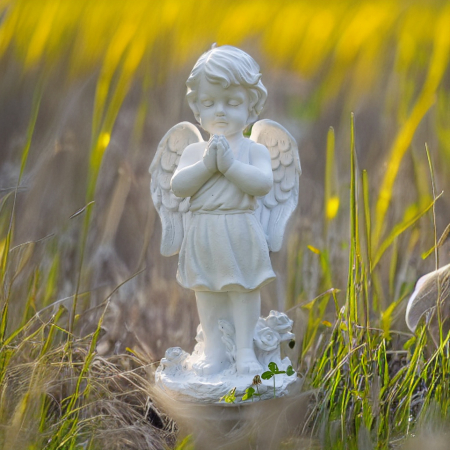 Ingeras in rugaciune din beton, pentru exterior, 45x15x19cm [2]