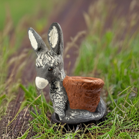 Magarus cu ghiveci din beton, pentru exterior, 40x22x42cm [2]