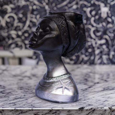 Pachet vaze Printesa Africana + Apollo, negru-argintiu, 24cm + 16cm inaltime [1]