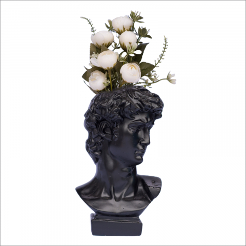 Vaza Apollo, negru, 16x9x9cm [2]