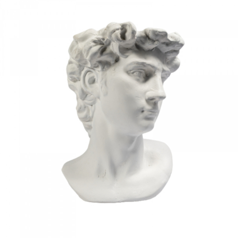 VAZE - Vaza David, alb, 26x19x19cm