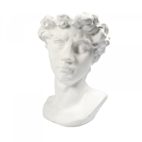 Vaza David, alb, 26x19x19cm [2]