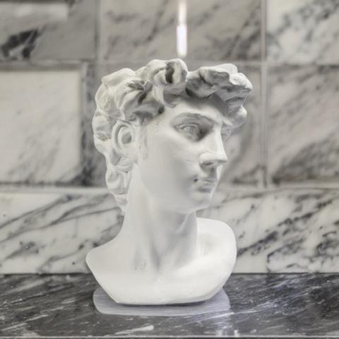 Vaza David, alb, 26x19x19cm [1]