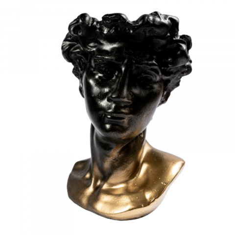 Vaza David, negru-auriu, 26x19x19 cm [3]