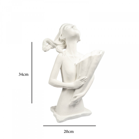 Vaza Dolly, alb, 34x20x16cm [4]