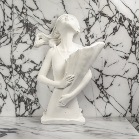 Vaza Dolly, alb, 34x20x16cm [3]