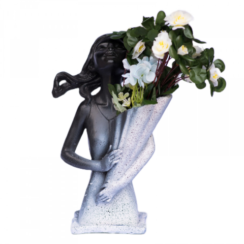 Vaza Dolly, negru-alb, 34x20x16cm [2]