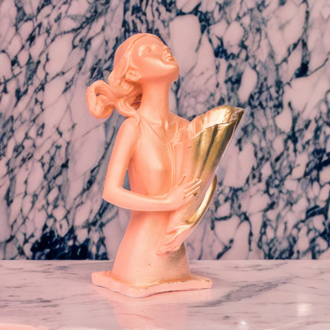 Vaza Dolly, roz-auriu, 34x20x16cm [2]