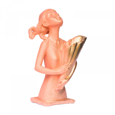 VAZE - Vaza Dolly, roz-auriu, 34x20x16cm