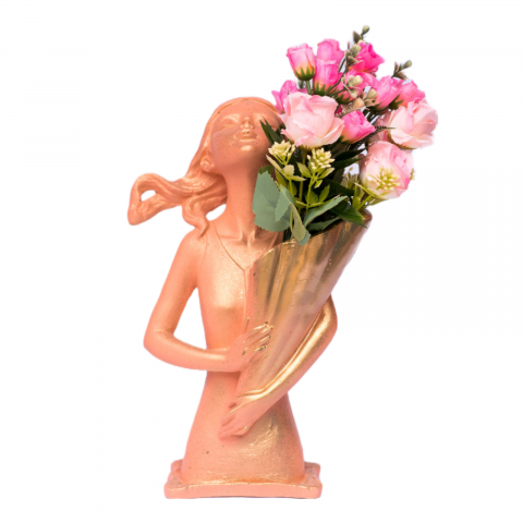 Vaza Dolly, roz-auriu, 34x20x16cm [1]