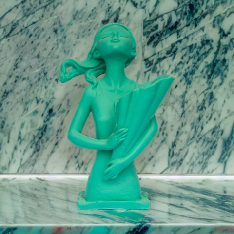 Vaza Dolly, verde, 34x20x16 cm [1]