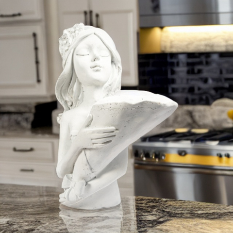 Vaza Lady D., alb, 34x20x16 cm [1]