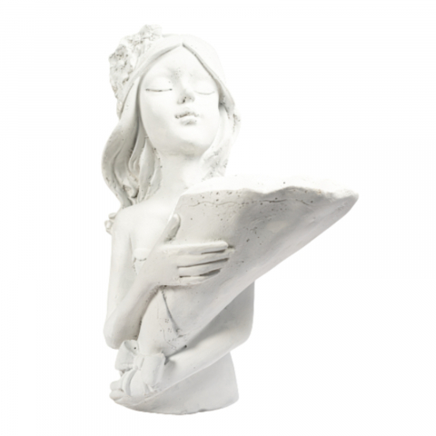 Vaza Lady D., alb, 34x20x16 cm [3]