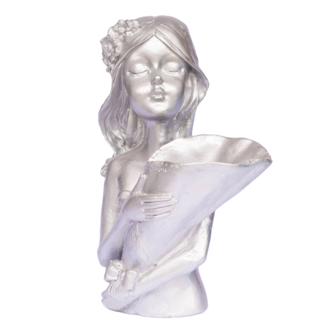 Vaza Lady D., argintiu, 34x22x22cm [2]