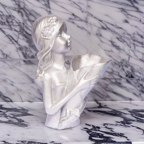 Vaza Lady D., argintiu, 34x22x22cm [1]