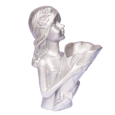 VAZE - Vaza Lady D., argintiu, 34x22x22cm