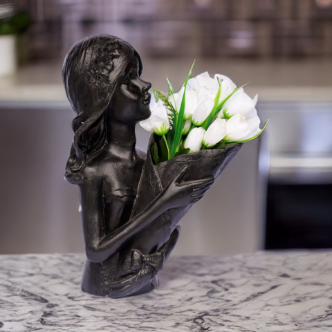 Vaza Lady D., negru, 34x22x22 cm [1]