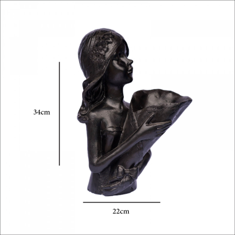 Vaza Lady D., negru, 34x22x22 cm [5]