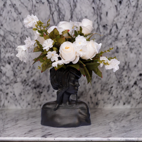 Vaza Mira, negru, 24x20x12cm [1]