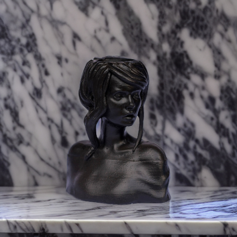 Vaza Mira, negru, 24x20x12cm [2]