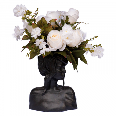 Vaza Mira, negru, 24x20x12cm [3]