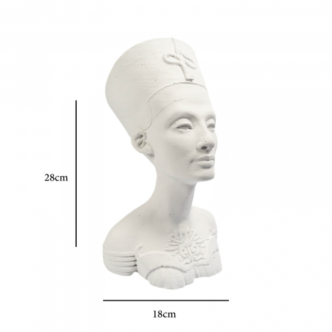 Vaza Nefertiti, alb, 28x18x18cm [4]