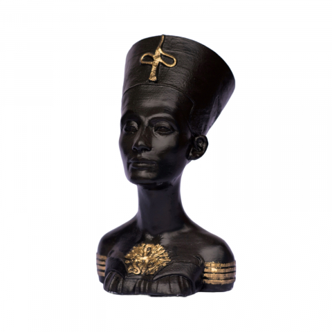 VAZE - Vaza Nefertiti, negru-auriu, 28x18x18cm