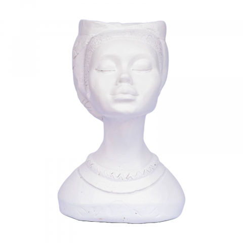 Vaza Printesa Africana, alb, 24x18x14 cm [3]