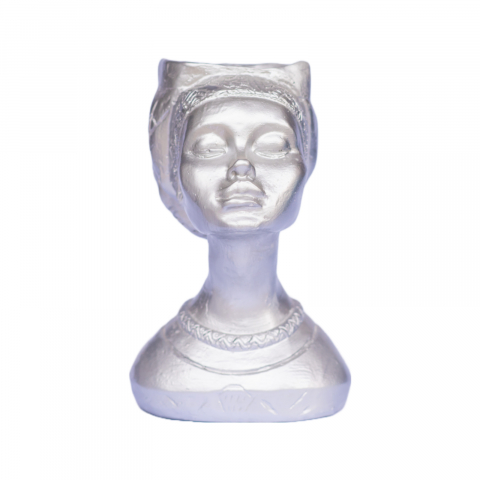 Vaza Printesa africana, argintiu, 24x18x14cm [2]