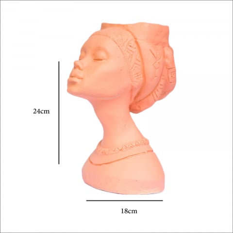 Vaza Printesa africana, roz, 24x18x14cm [4]