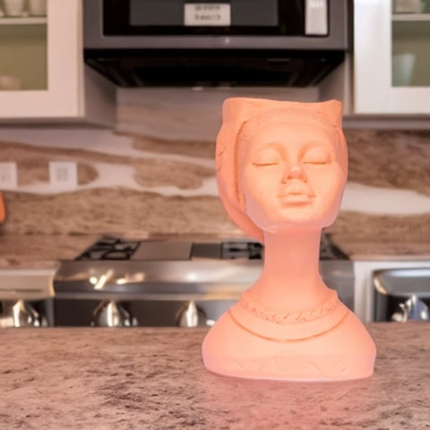 Vaza Printesa africana, roz, 24x18x14cm [3]