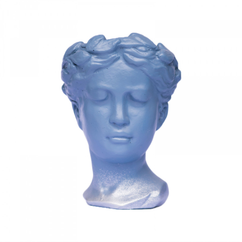 VAZE - Vaza Venus, albastru-argintiu, 20x16x16cm