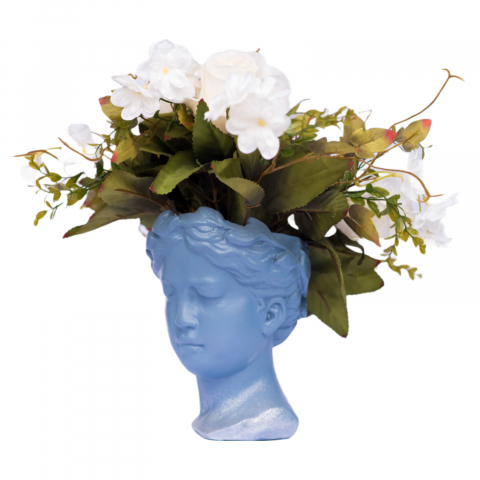 Vaza Venus, albastru-argintiu, 20x16x16cm [2]