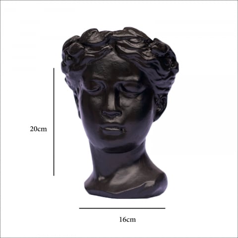 Vaza Venus, negru, 20x16x16cm [3]
