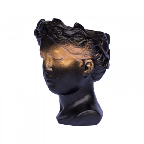 Vaza Venus, negru-auriu, 20x16x16cm [3]