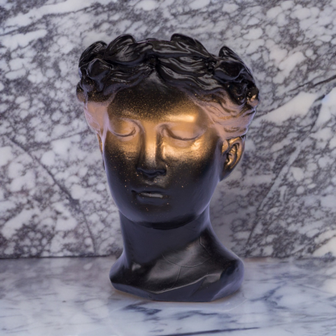 Vaza Venus, negru-auriu, 20x16x16cm [2]