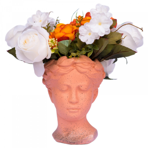 Vaza Venus, roz cu picatele negre, 20x16x16cm [4]