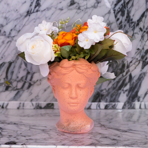 Vaza Venus, roz cu picatele negre, 20x16x16cm [1]