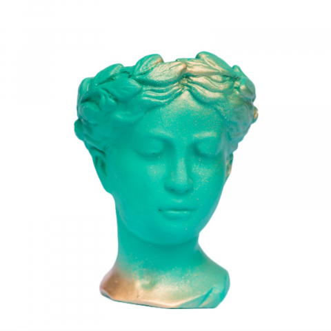 VAZE - Vaza Venus, verde-auriu, 20x16x16cm