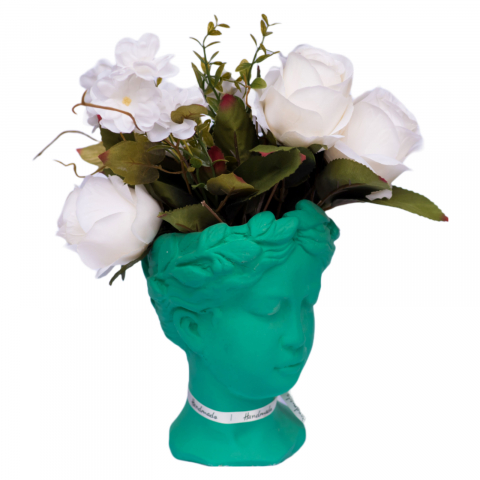 Vaza Venus, verde smarald,  20x16x16cm [3]