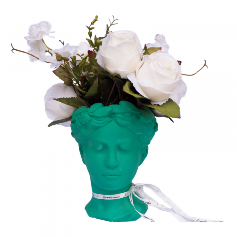 Vaza Venus, verde smarald,  20x16x16cm [2]