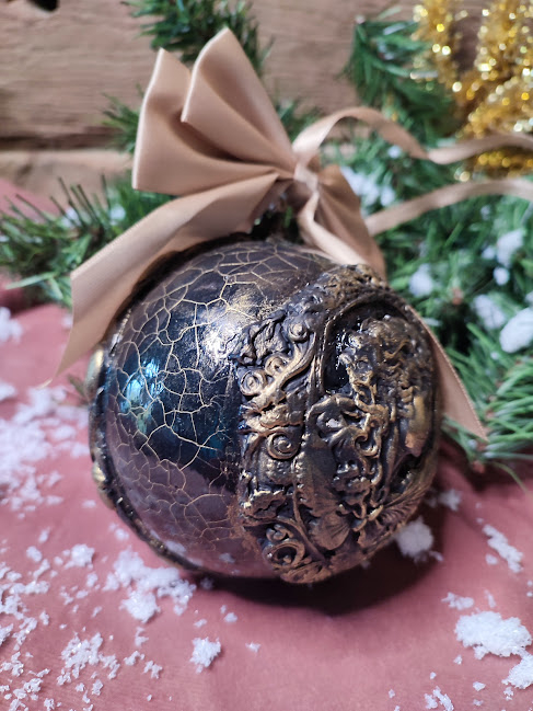 Glob Handmade Vintage cu Înger – Ornament Elegant de Crăciun, Dimensiune Mare [5]