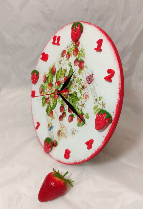 Ceas de perete decorativ/Ceas bucatarie - Căpșuni [2]