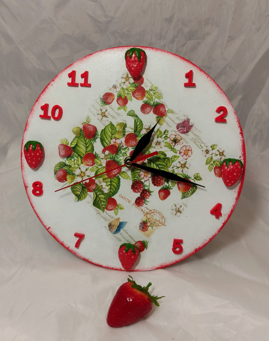 Ceas de perete decorativ/Ceas bucatarie - Căpșuni [5]