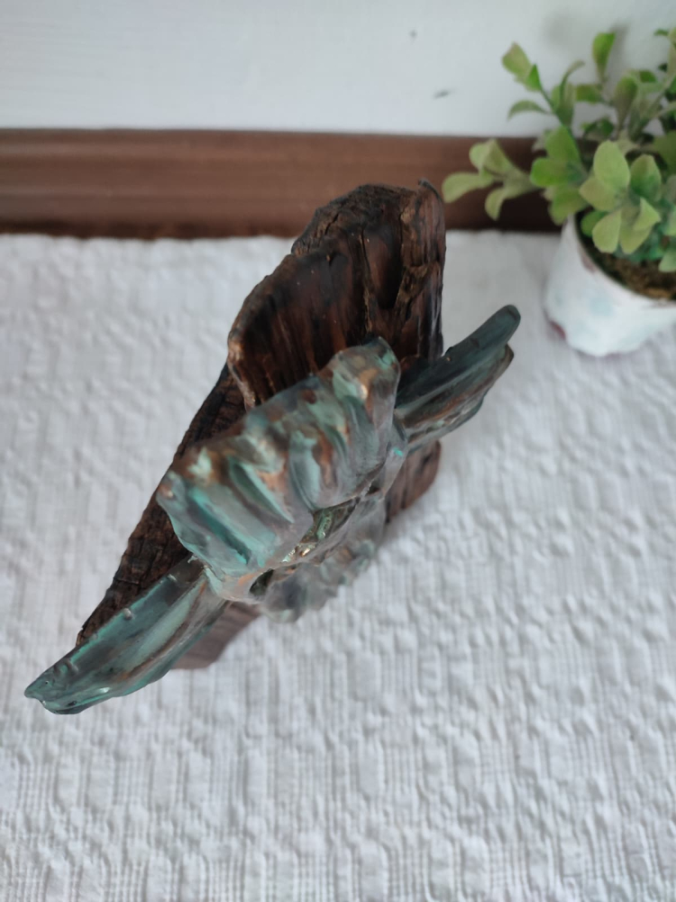 Cruce decorativă cu Iisus – gips și lemn [3]