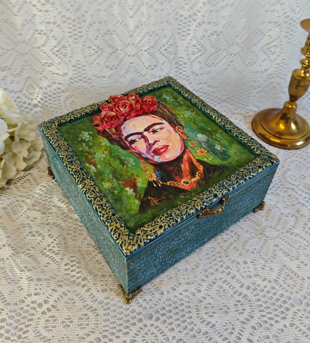 Cutie din lemn-Frida Kahlo [8]
