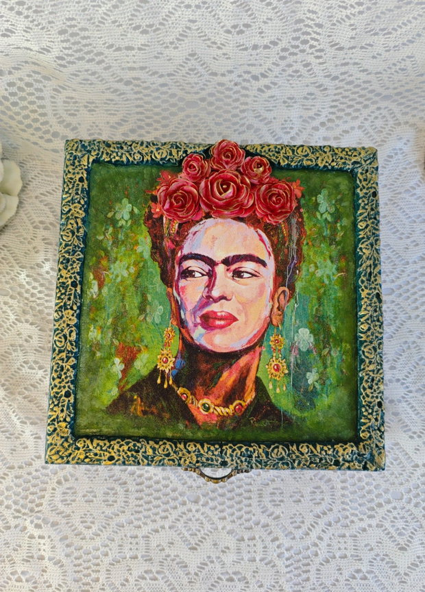 Cutie din lemn-Frida Kahlo [7]
